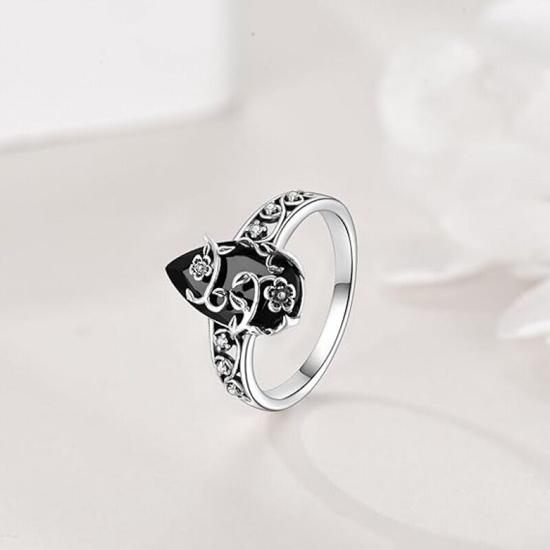 European and American Amazon Cross-Border New Style Bohemian Retro Flower Ring Simple Ladies Flower Ring