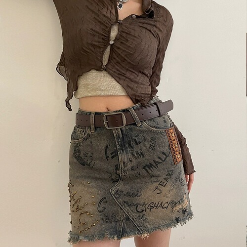 Belt women's new summer decorative jeans student brown versatile wide belt design Korean style trend