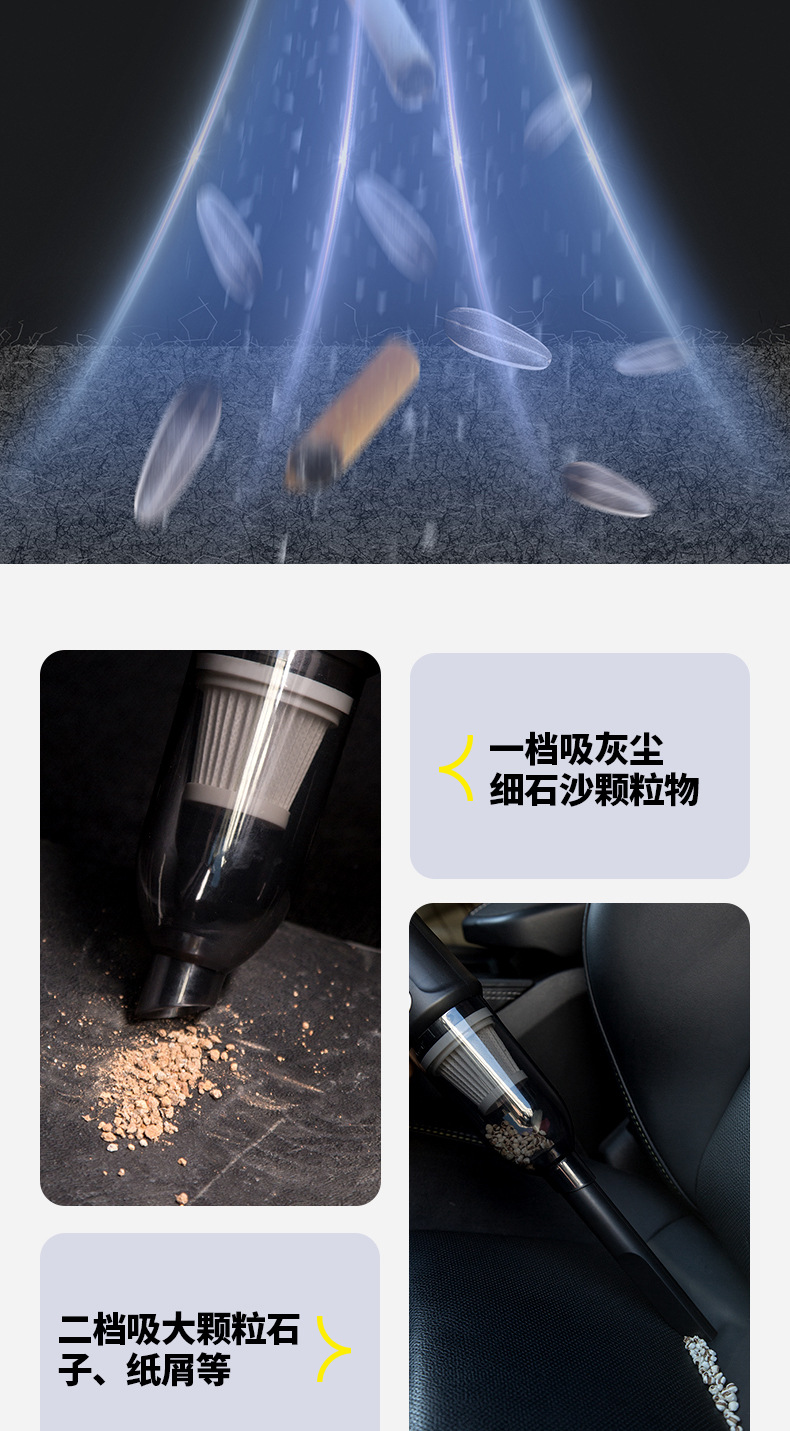 Car Vacuum Cleaner Handheld Small Wireless Vacuum Cleaner Blowing and Suction Integrated Car Home Dual-Purpose Super Powerful Suction Vacuum Cleaner