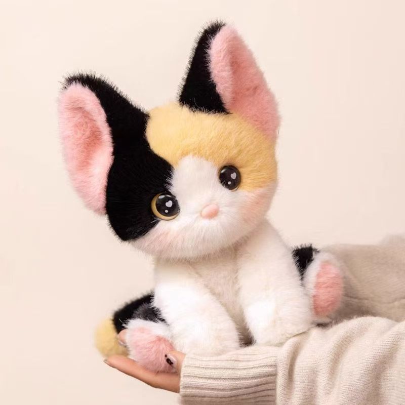 インターネット有名人三毛猫ぬいぐるみ人形テーブルメイト子猫人形学習パートナー子猫ギフト女の子のための|undefined
