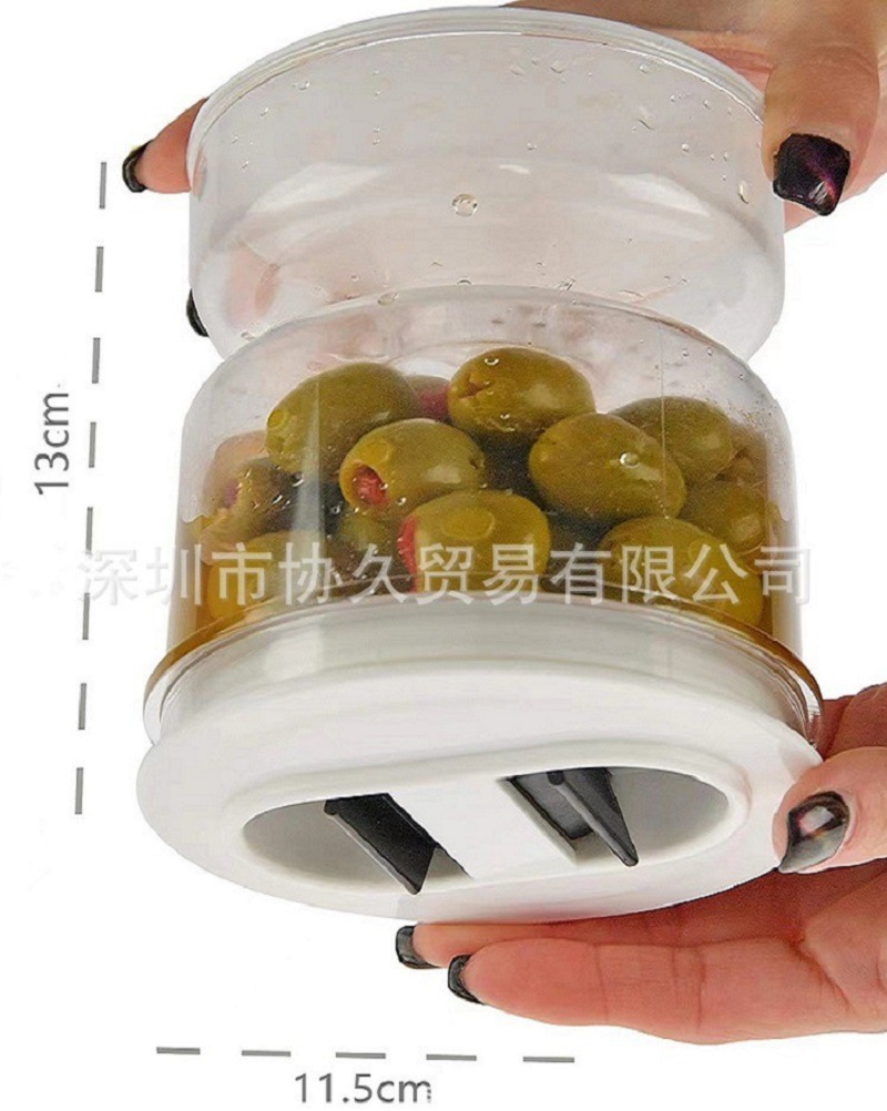 Pickle Jar húmedo y seco taza de separación de verduras en escabeche Jar de vidrio de arena de verduras en escabeche Jar jugo de separación de alimentos filtro de agua de separación