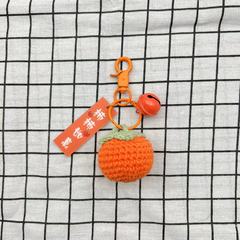 Handmade Persimmon Keychain Decor, Auspicious Keychain for Car, Bag, and Packaging, Perfect Gift for Classmates and Best Friends