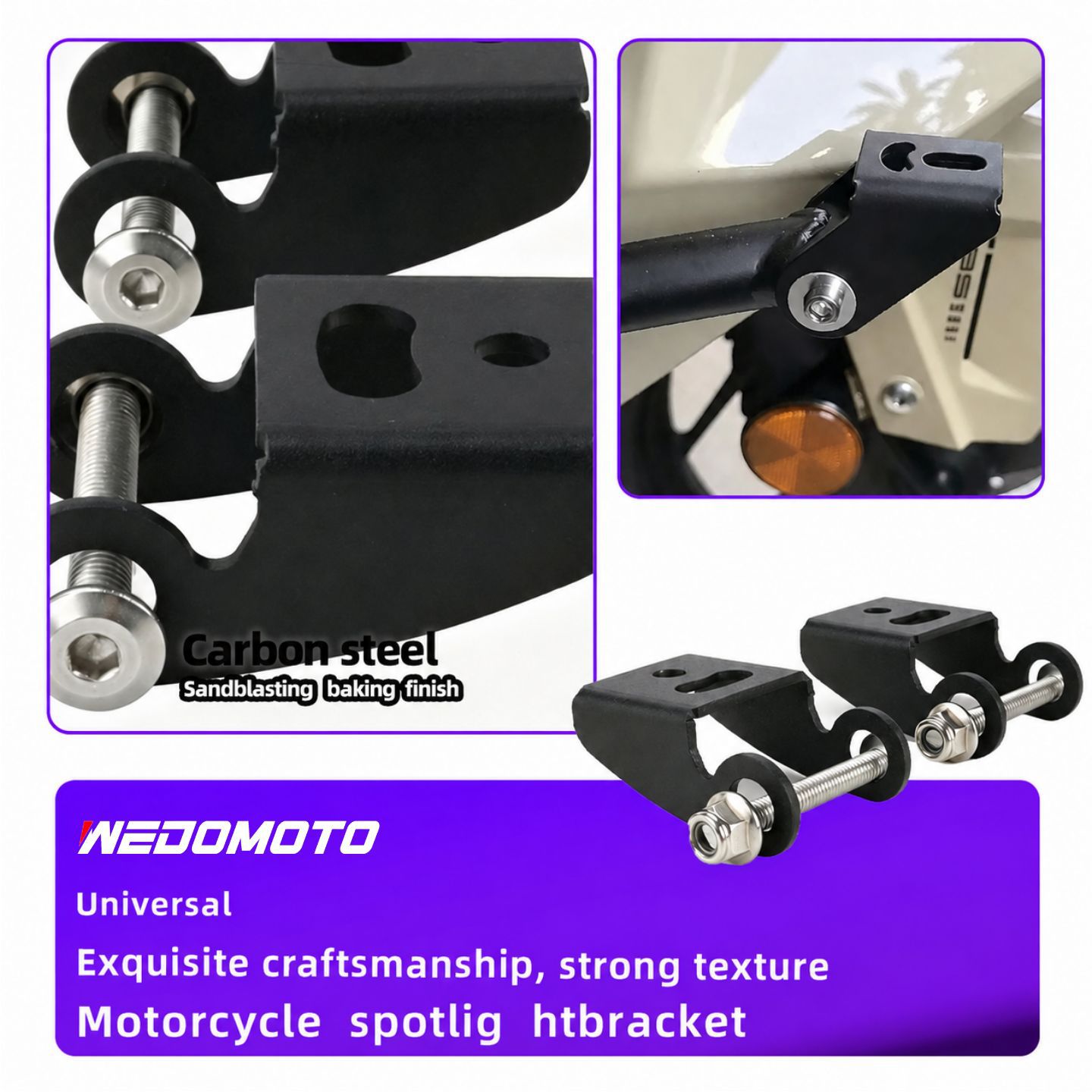 Universal cross-border motorcycle accessories, fixed brackets, scooter accessories, modified crash bars, spotlight bracket accessories, complete set