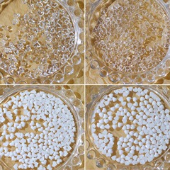 100顆美甲愛心小飾品批發白色透明平底桃心立體漸變腮紅心形裝飾