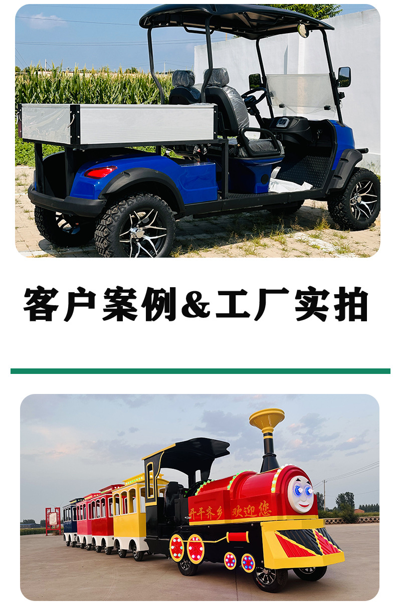 Electric Sightseeing Car 2 Seats Four Wheel Golf with Bucket Ball Car Scenic Spot Tourism Shuttle Hotel Reception Mobility Scooter