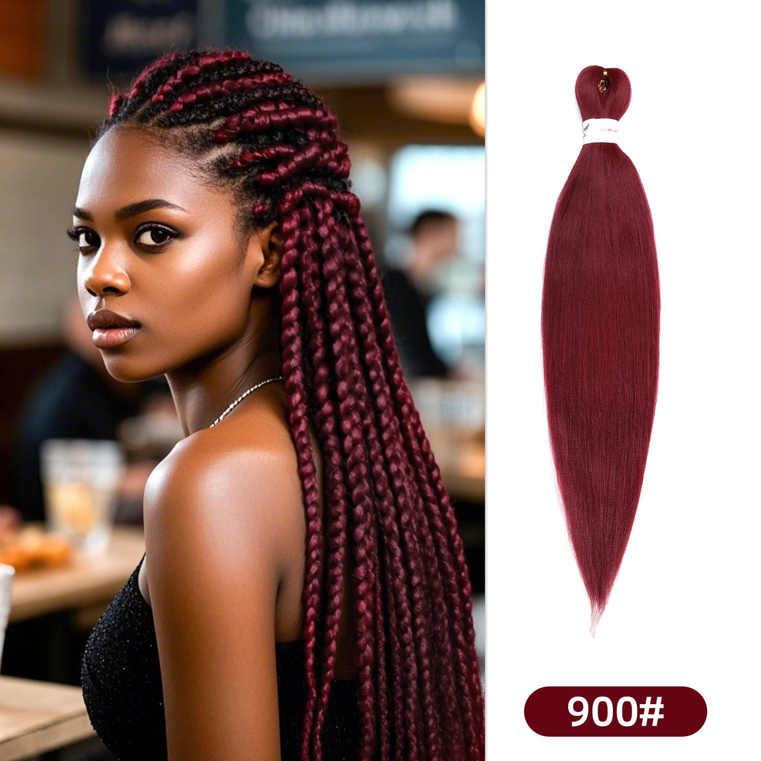 Pelucas de trenzas grandes EZ para actuaciones, populares en línea, trenzas versátiles para mujeres africanas, rastas de fibra sintética de colores al por mayor, muy vendidas en África.