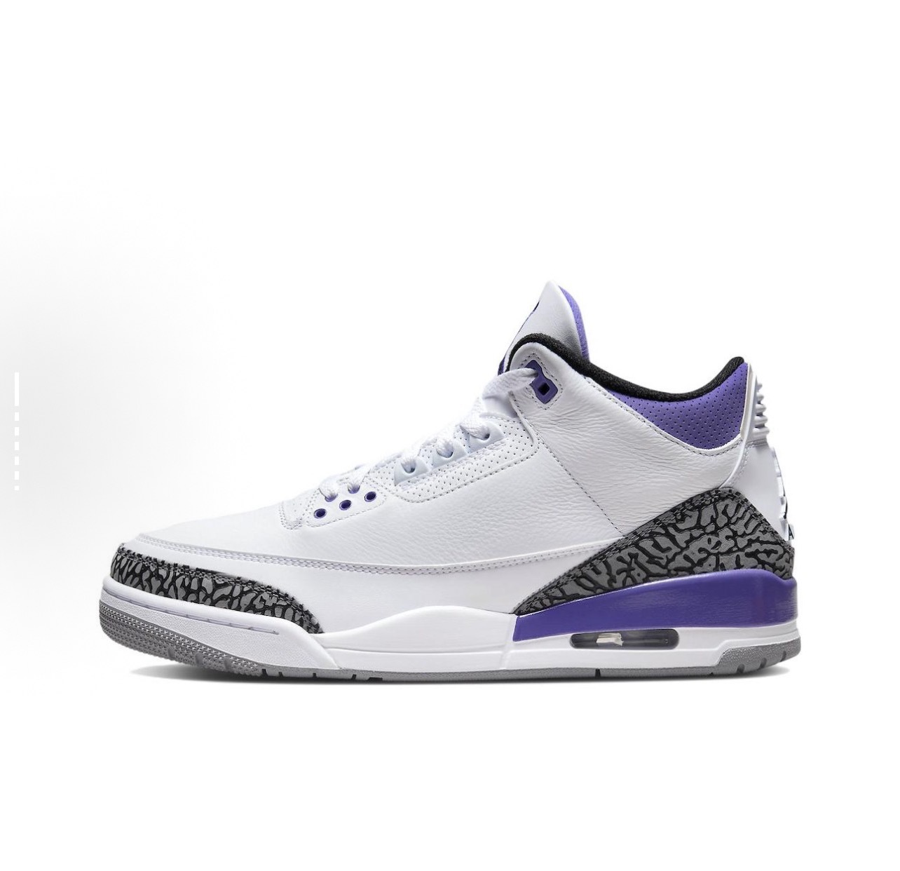 AJ3 미드탑 화이트 퍼플