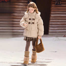 2025冬季新款女童棉衣中大童加厚棉服外套小女孩温柔保暖棉衣冬装