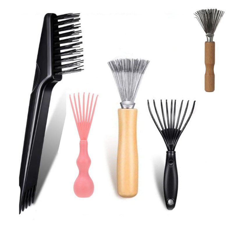 에어백 헤어 빗 청소기 나무 빗 청소 브러시 강모 빗 청소 머리 청소 브러시 청소 도구