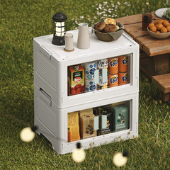 戶外露營車載多層可摺疊衣物家用收納櫃塑料整理箱書本儲物箱滑輪