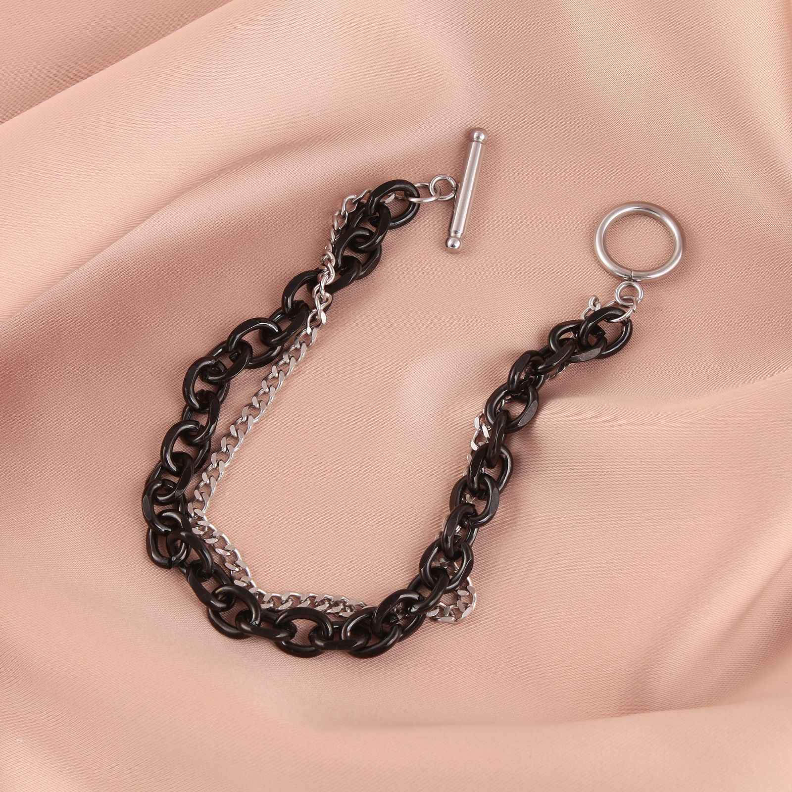 Fashion Round Stainless Steel Bracelets 1 Piece