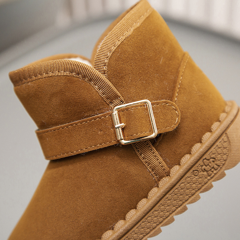 Bottes d'hiver pour filles et garçons 2024 pour enfants, chaussures en coton épais et pelucheux pour bébés_voghion.com