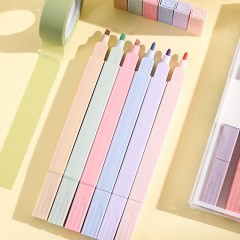 Wholesale fluorescent pen Morandi color set notebook pen student highlighter color soft tip fluorescent pen box set