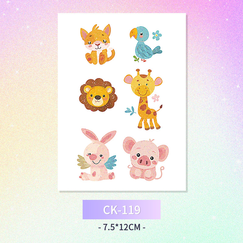 Glitter mariposa cara pegatinas tatuaje pegatinas hadas lavable impermeable de larga duración lindo unicornio ciervo Luna Estrella Planeta