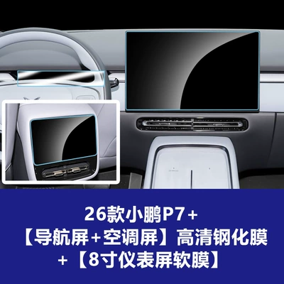 Screen Film, Screen Protector P Plus – Car interior film - 26-models-of-xpeng-p7-156inch-navigation-rear-air-conditioning-high-definition-tempered-film-instrument-soft-film