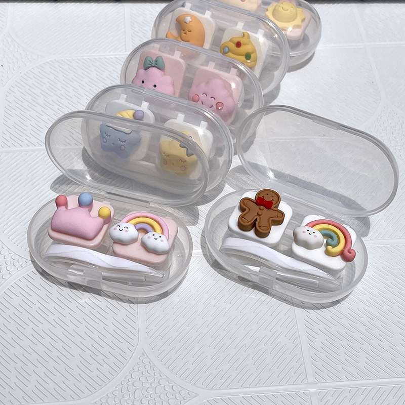Cute small portable contact lens case small fresh invisible companion box care box can be selected direct supply Cute small portable contact lens case small fresh invisible companion box care box can be selected direct supply