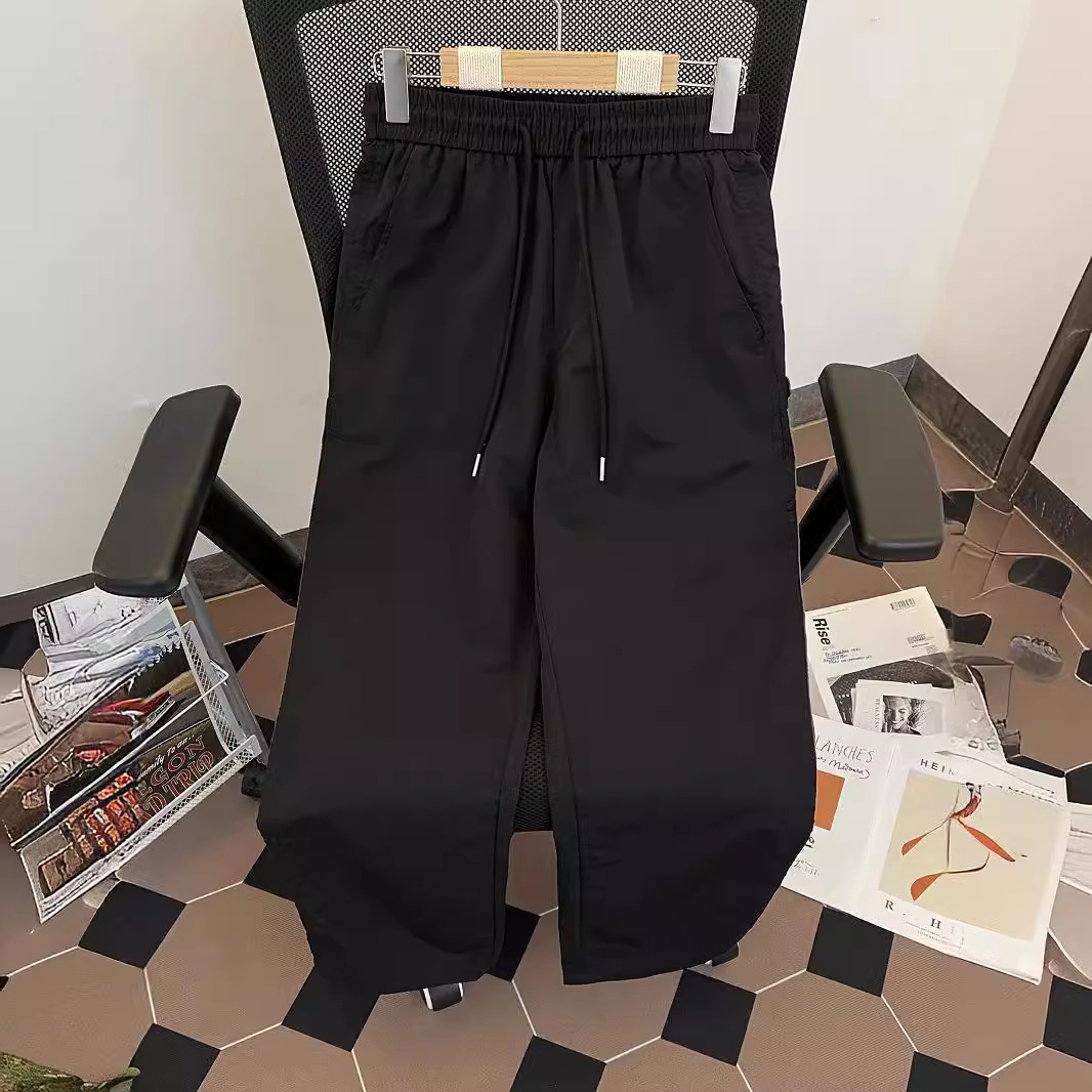 Summer light and thin breathable quick dry retro casual trousers