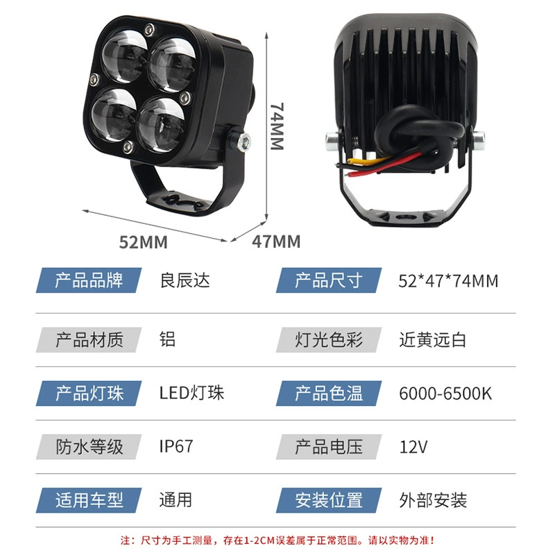 Electric car, headlights, modified SUV, LED waterproof spot lighting