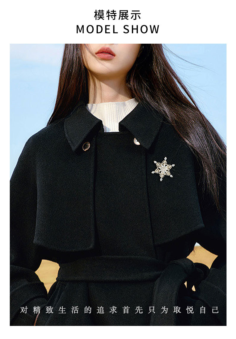 奢华超闪可旋转雪花胸针时尚百搭圣诞节礼物胸花新款i