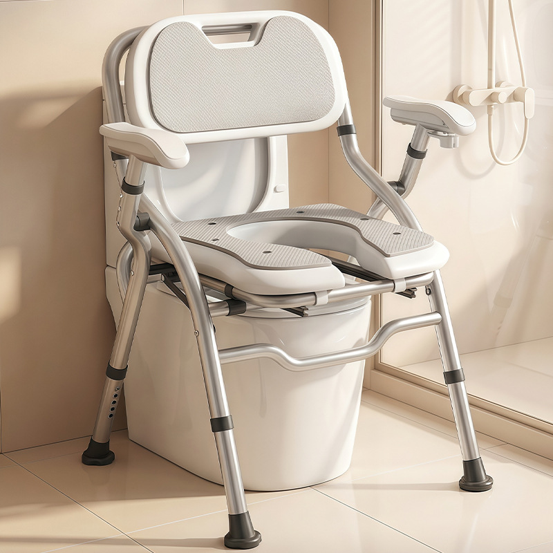 Elderly Bath Safety Chair, Bathroom Non-Slip Toilet Chair, Shower Chair for Pregnant Women, Folding Stool, Lift Chair
