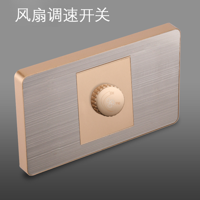 Panel de enchufe de metal estándar estadounidense de acero inoxidable dibujado oro tres agujeros Taiwan conmutador USB suministro directo de fabricantes de enchufes