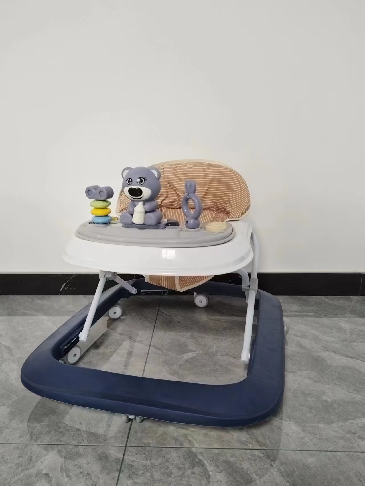 Caminata anti-O pierna bebé cochecito multifuncional anti-vuelco, el bebé puede sentarse y empujar para aprender a conducir