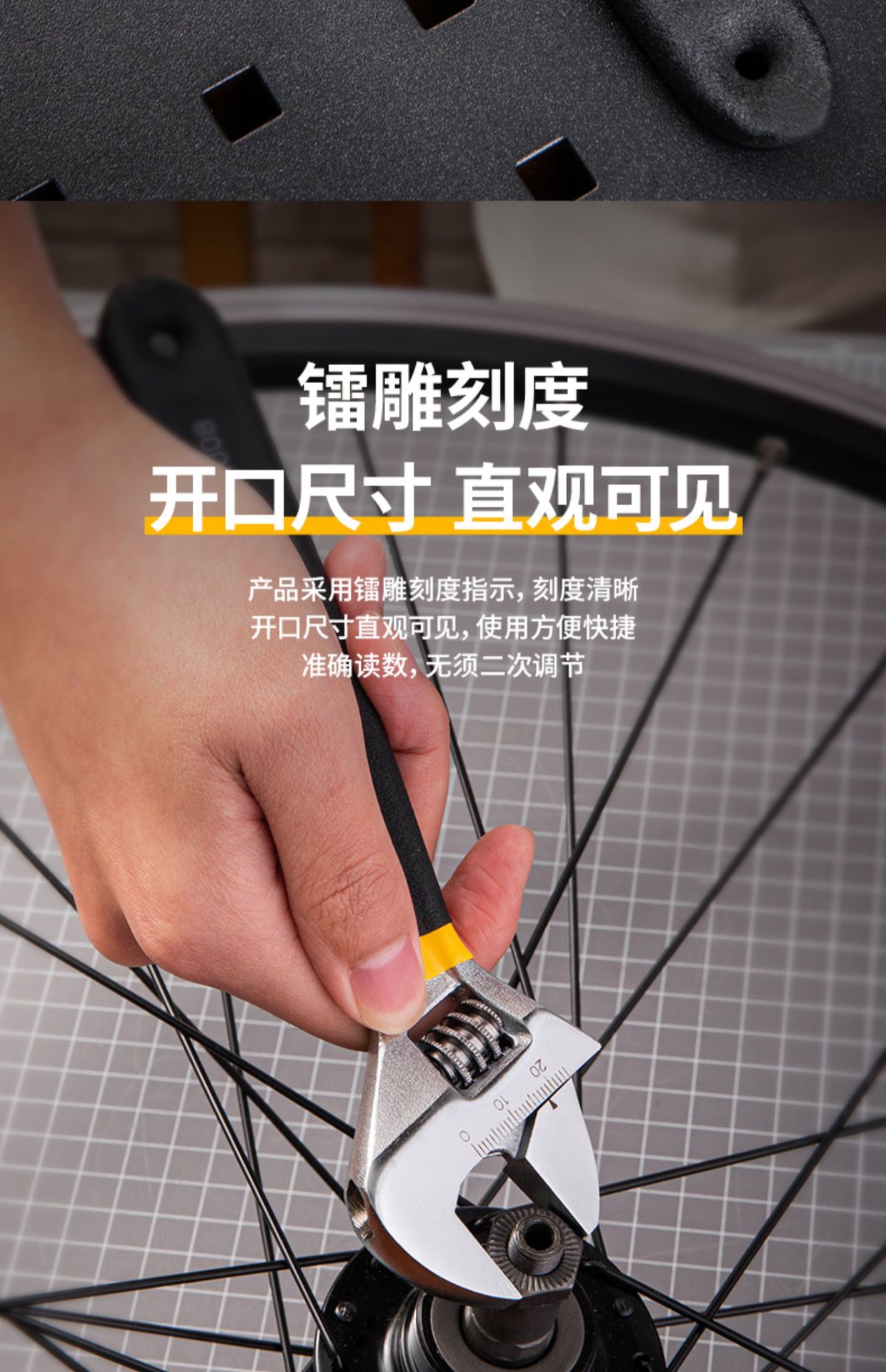 Deli 8-inch rubber-coated live wrench with plastic household multifunctional Adjustable Wrench Maintenance live wrench DL120006/10