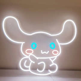 大耳狗日本可爱动漫形象霓虹灯LED女孩卧室墙装饰ins风格氛围灯