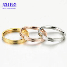 法式轻奢英文字母戒指女ins 不掉色高级感玫瑰金钛钢指环小众设计