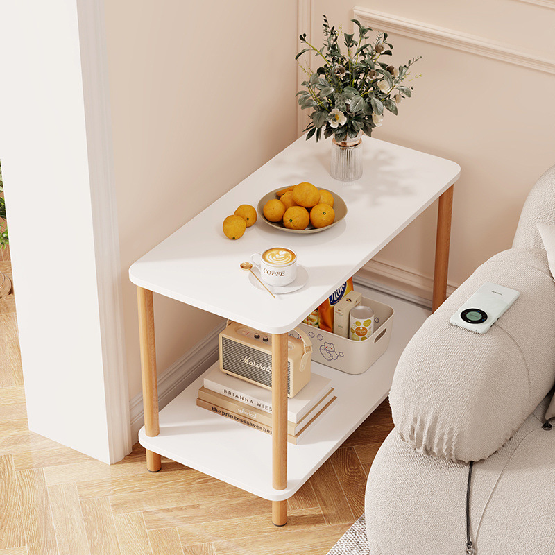 Sofá de mesa de té sala de estar pequeño gabinete de mesa de cabecera móvil gabinete de mesa lateral simple alquiler de mesa cuadrada