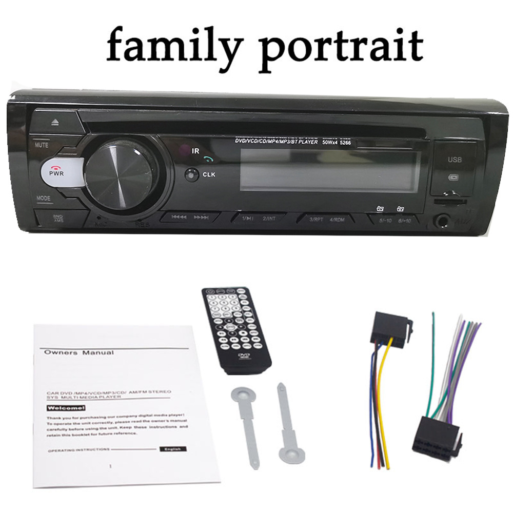 24V Single-DIN Car DVD/CD Player Bluetooth Hands-Free MP3 Stereo FM Radio 5266