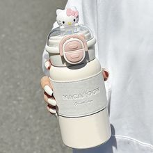 简约保温杯女生带吸管水杯女新款2024高颜值学生便携小巧女士杯子