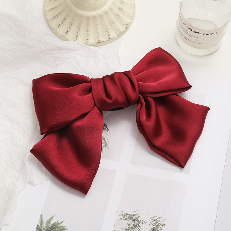 Zhao Liying with black big bow hair accessories hair rope Women summer rubber band high ponytail hair band hair clip hair rope wholesale