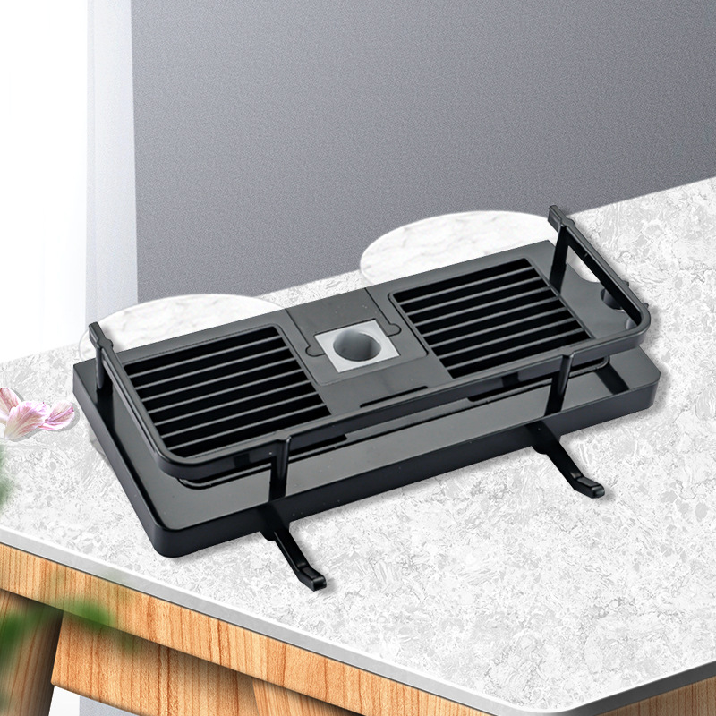 Punch-libre ducha rack caja de almacenamiento de baño Barra de ducha bandeja de elevación PISTOLA DE PULVERIZACIÓN soporte con barra de almacenamiento de gancho