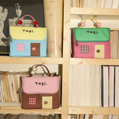 Tagi. 秋冬新スタイルスマートリトルハウス防水レザーポータブルトイレタリーバッグ大容量収納袋化粧品袋