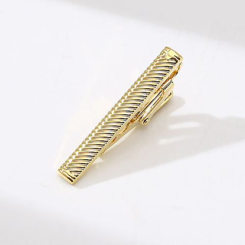 Gold men's 4cm short stylish tie clip, silver mirror narrow tie special personalized tie clip