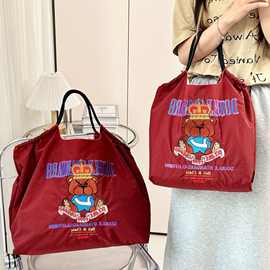 春上新日本刺绣ballchain环保袋女包购物斜跨袋单肩帆布包手提袋