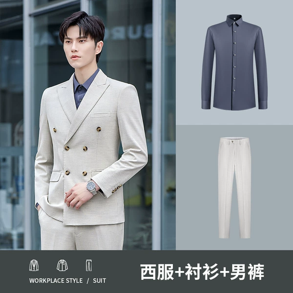 670-2 meters of white west clothes+men's pants+shirt-male