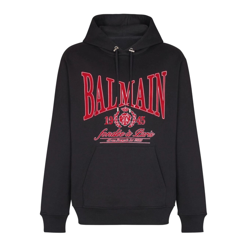 Balmain 26Th Autumn and Winter New Fashion Hooded Men's Sweatshirt with Letter Print Top Balmain 26Th Autumn and Winter New Fashion Hooded Men's Sweatshirt with Letter Print Top