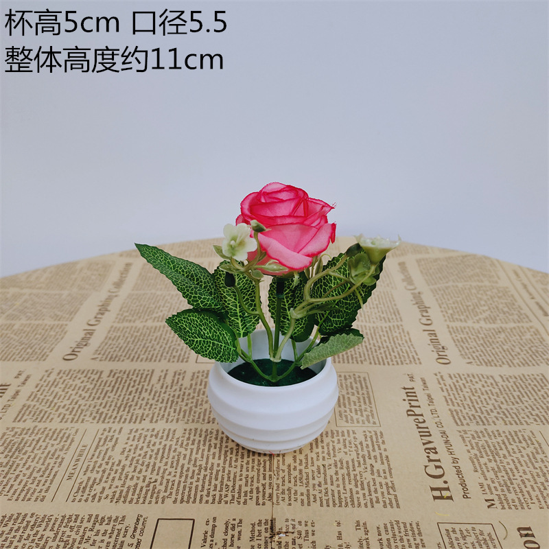 Pequeña imitación de flores falsas decoraciones de sala de estar decoración de mesa de té flores de plástico mano flores falsas plantas decoraciones