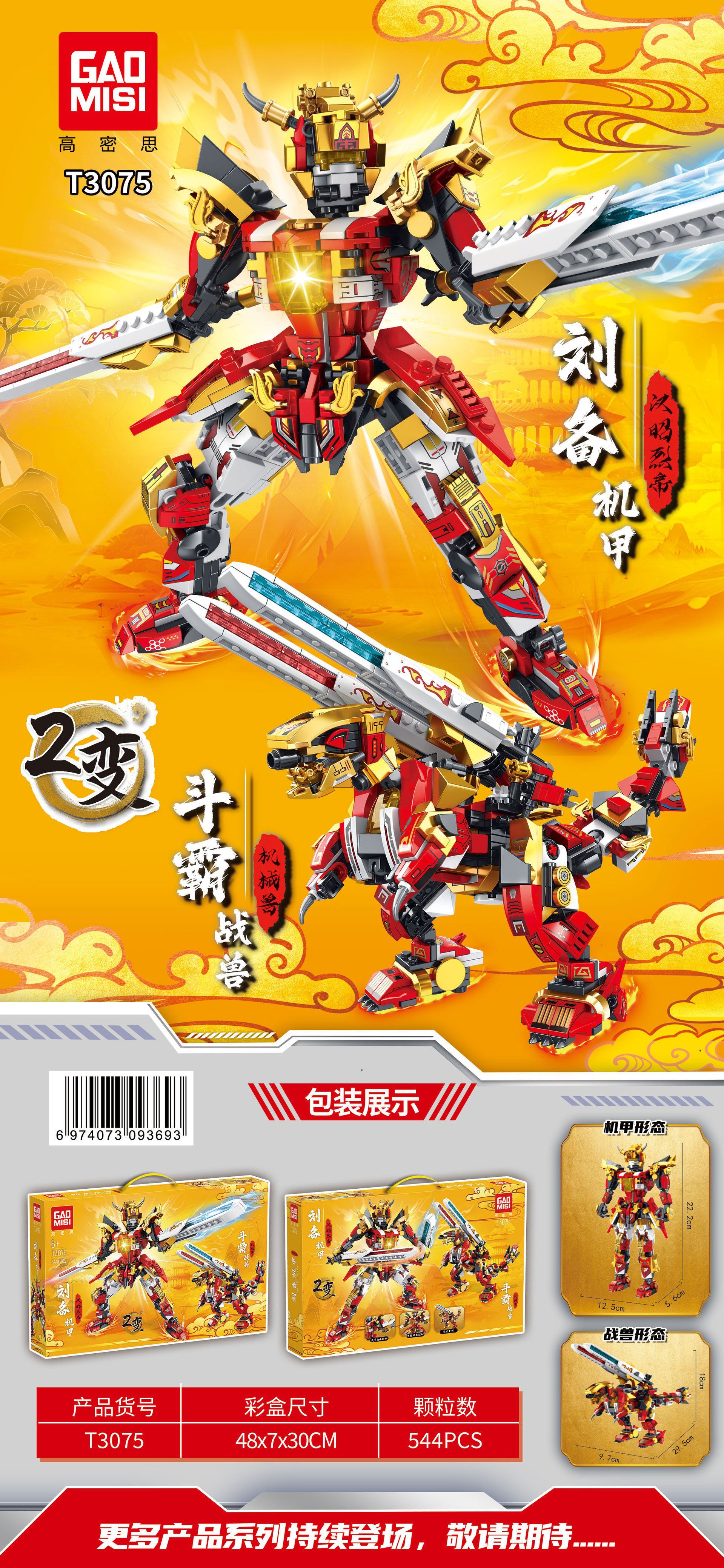 SKU09_颜色_TGL-T3075 高密思刘备机甲(二变)