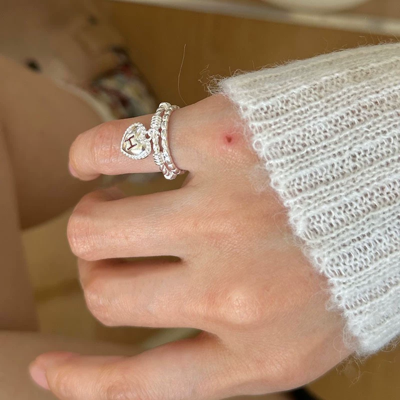 Accessory, nail decoration, small design ring, elastic strap, high-quality style, simple and elegant design