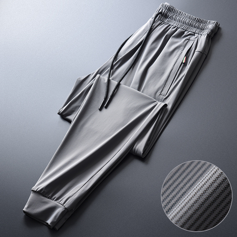 Silk summer thin men's quick dry sports trousers