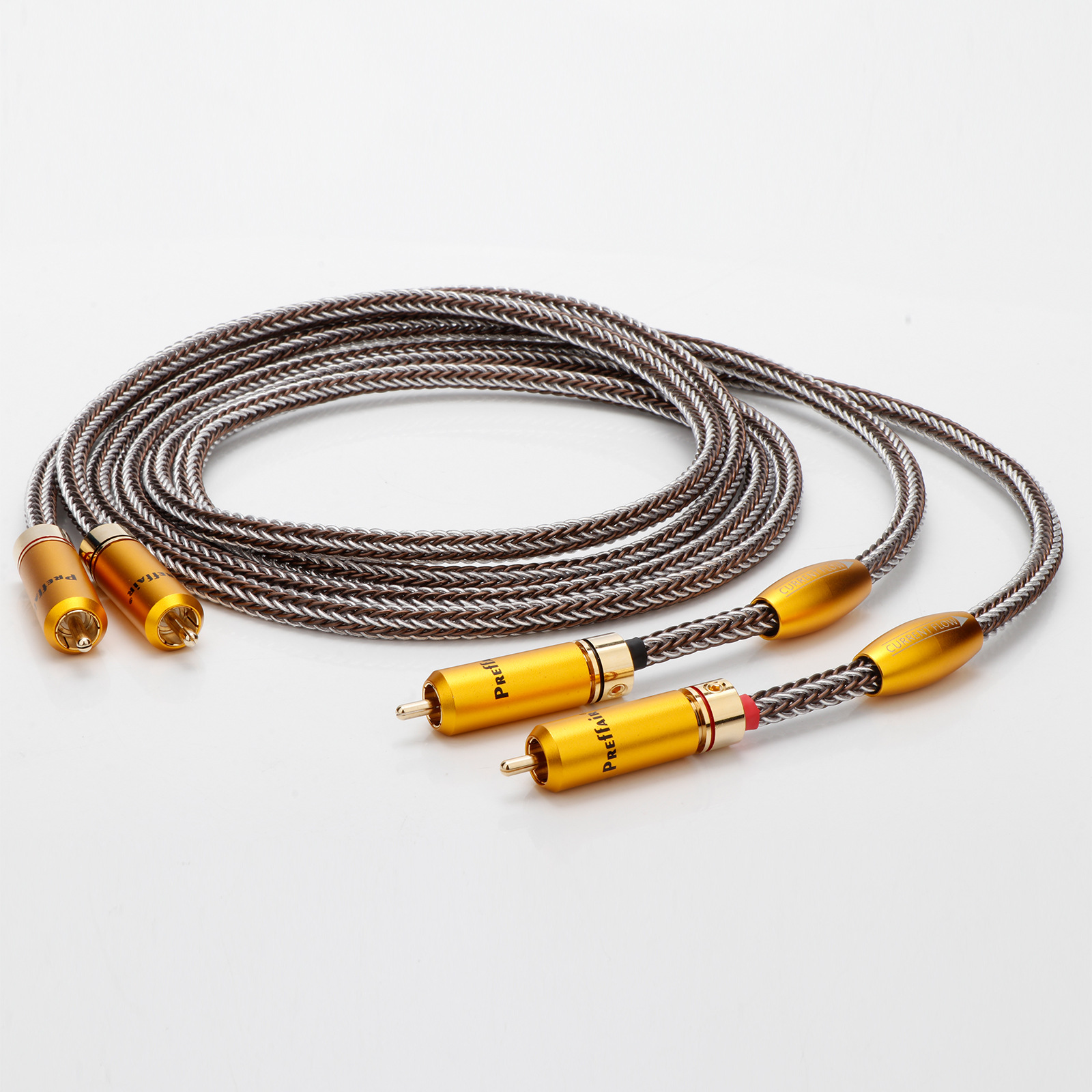 Preffair 3Pin XLR平衡线单晶铜镀16芯平衡电缆音频线 RCA信号线