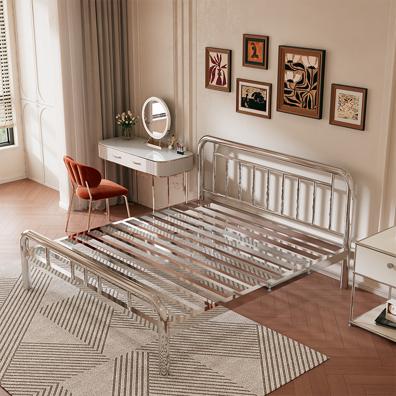 201 stainless steel bed frame + 13 beams