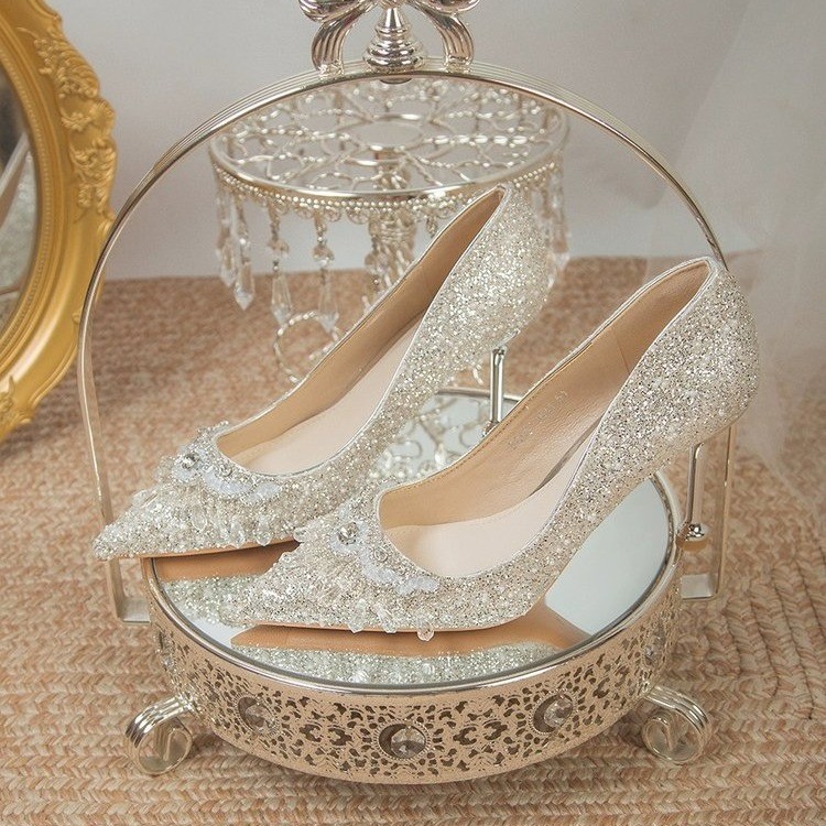 Crystal Wedding Shoes for Female Bride X...