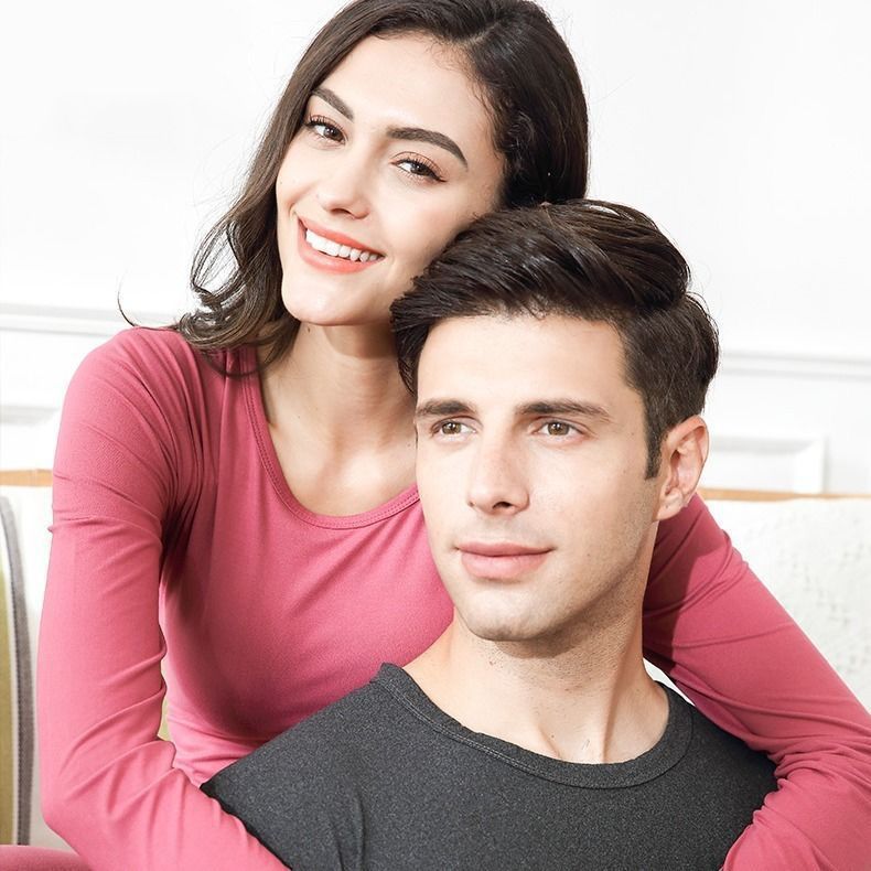 Men's Autumn Thermal Underwear Set Women's Thin Base Layer Sleepwear Plus Size High Elasticity