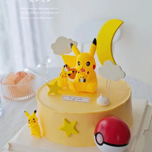 Internet celebrity lightning elf cake decoration ornaments children's birthday party cartoon pet toy dress-up plug-in