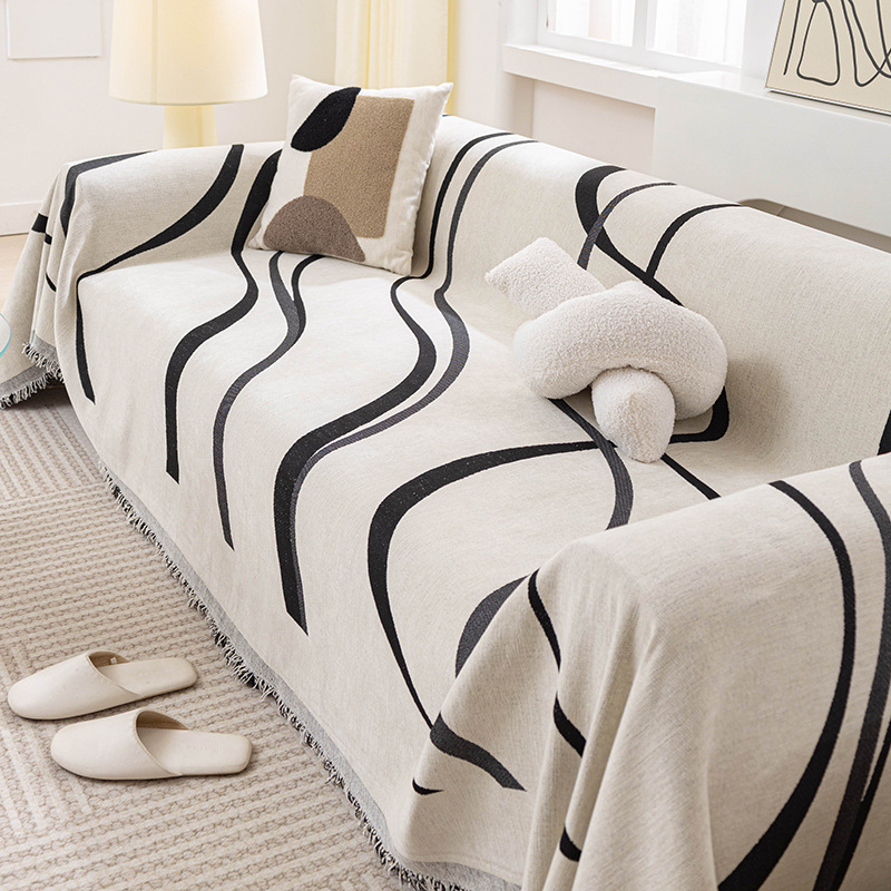 Sofá de tela Schneier de alta calidad cuatro estaciones cojín universal cubierta todo incluido anti-gato arañazo siesta cubierta manta