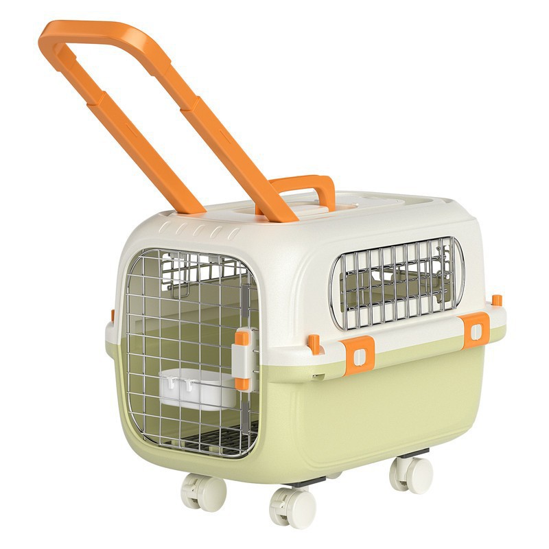 Caja de aire para perros con varilla de tracción transparente con techo solar, caja de transporte portátil, bolsa para perros pequeños y medianos